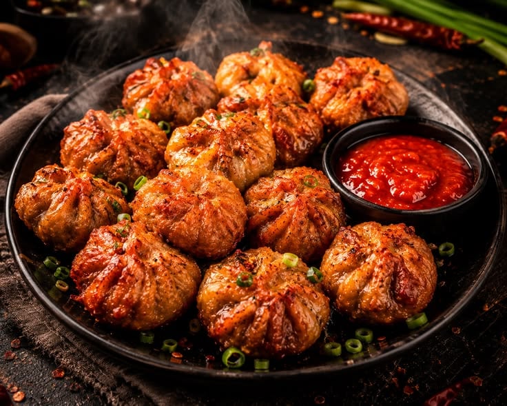 Chicken BBQ Momos - Large